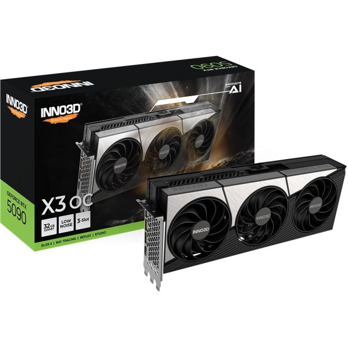 Inno3D RTX 5090 32GB GDDR7 X3 OC 3 Ventiladores 2 Inno3D RTX 5090 32GB GDDR7 X3 OC 3 Ventiladores 2