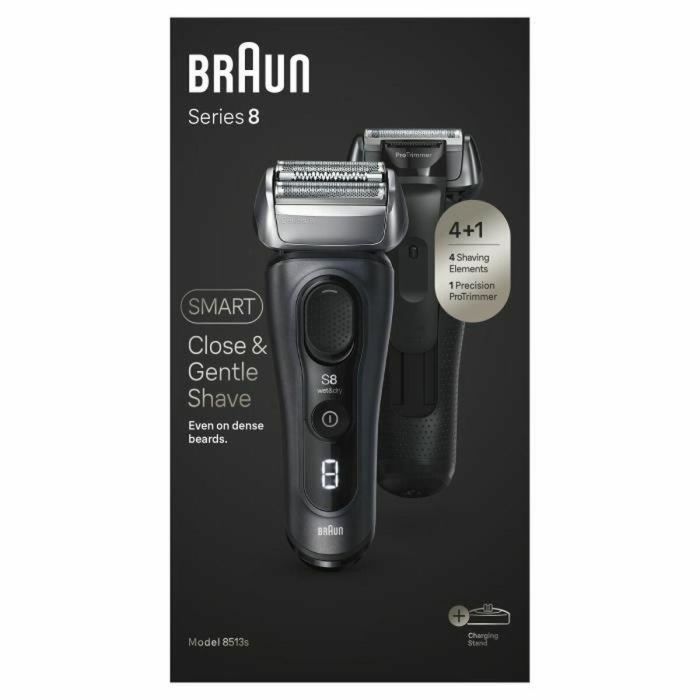 Braun BRA7500435218009 Afeitadora Eléctrica Series 8 8513s Wet&Dry, 4 Elementos de Afeitado, 60 min Autonomía, Negra 1 Braun BRA7500435218009 Afeitadora Eléctrica Series 8 8513s Wet&Dry, 4 Elementos de Afeitado, 60 min Autonomía, Negra 1