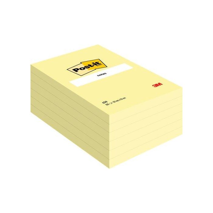 Post-It 7100172752 Blocs Notas Adhesivas Grandes 101x152mm Canary Yellow 100 Hojas