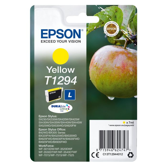 EPSON C13T12944012 T1294 Tinta Original para Epson, Amarillo 0 EPSON C13T12944012 T1294 Tinta Original para Epson, Amarillo 0