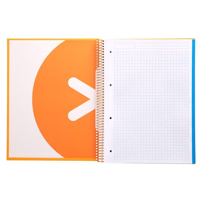 Cuaderno Espiral A4 Micro Antartik Tapa Forrada 120H 90 gr Cuadro 5 mm 5 Bandas 4 Taladros Color Mostaza 6