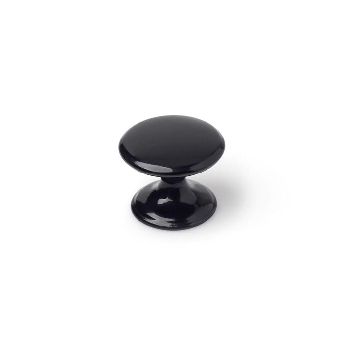 Rei 756 - Blister con 4 pomos redondos para mueble en zamak acabado negro Ø33mm Rei 756 - Blister con 4 pomos redondos para mueble en zamak acabado negro Ø33mm