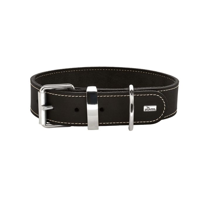 Hunter Collar Aalborg Special Piel para Perro, Negro, 28-34 cm de Cuello, 2 cm Ancho con Costuras 0 Hunter Collar Aalborg Special Piel para Perro, Negro, 28-34 cm de Cuello, 2 cm Ancho con Costuras 0