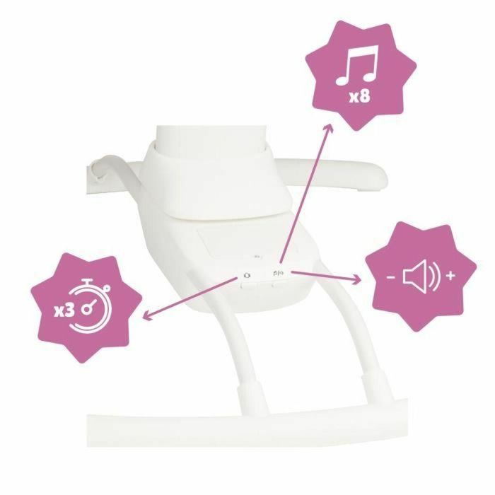 Badabulle Columpio Lateral Ultra Confort, Arco de Juego Ajustable y Extraíble, Verde Liquen/Agua BAD3661276182752 4