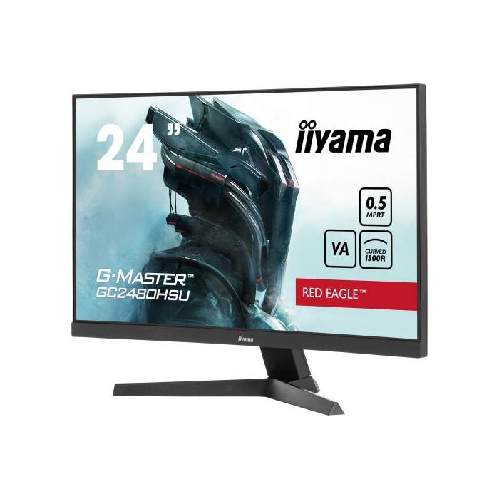 Iiyama G-MASTER GC2480HSU-B1 Monitor Gaming 23.6" VA Full HD 1920 x 1080 180Hz 0.5ms Curvo 1500R Mate 3 Iiyama G-MASTER GC2480HSU-B1 Monitor Gaming 23.6" VA Full HD 1920 x 1080 180Hz 0.5ms Curvo 1500R Mate 3