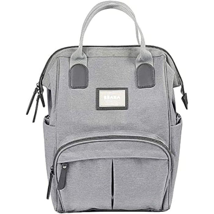 BEABA Bolso pañal Wellington unisex moderno, tipo mochila, gris jaspeado, con cambiador y bolsa isotérmica 1 BEABA Bolso pañal Wellington unisex moderno, tipo mochila, gris jaspeado, con cambiador y bolsa isotérmica 1