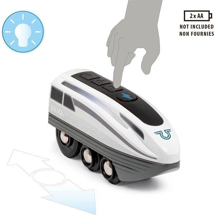 Locomotora de tren eléctrico con baterías súper rápidas -7312350360035 - Brio World 3