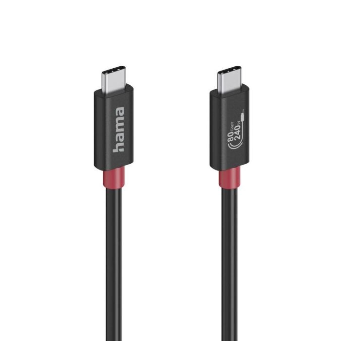 Cable USB-C Hama 00200799 Negro 3