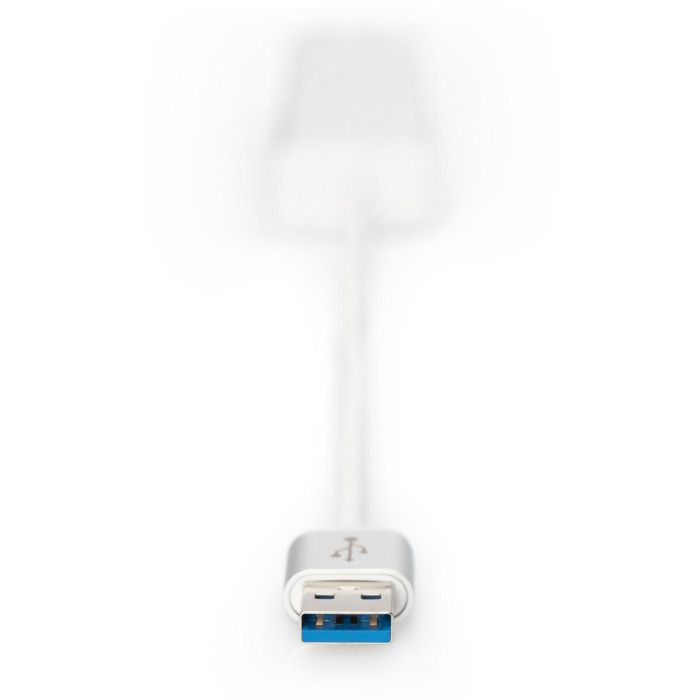 DIGITUS Adaptador USB-Hub 3 Puertos USB 3.0 + 1 Puerto LAN Gigabit Ethernet Plata Blanco 3