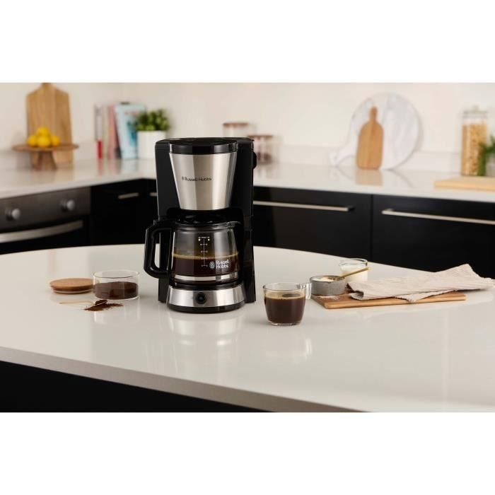 Cafetera - RUSSELL HOBBS - HEATON - 1,25 L - Negra / Acero inoxidable 1 Cafetera - RUSSELL HOBBS - HEATON - 1,25 L - Negra / Acero inoxidable 1