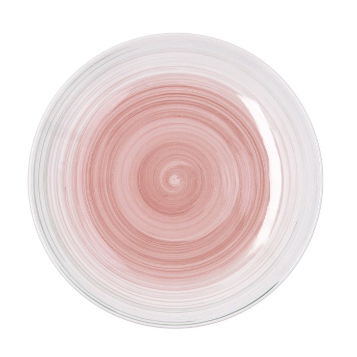 Plato Llano Quid Velvet Rosa Cerámica Ø 27 cm (12 Unidades) 1