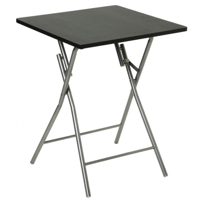 Hespéride Mesa plegable negra 60x60x75cm - PVC + MDF + Acero 0 Hespéride Mesa plegable negra 60x60x75cm - PVC + MDF + Acero 0