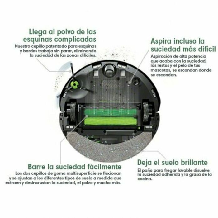 iRobot Roomba Combo J7+ Robot aspirador y friegasuelos con sistema de vaciado automático - Detección de alfombras y tapetes 2 iRobot Roomba Combo J7+ Robot aspirador y friegasuelos con sistema de vaciado automático - Detección de alfombras y tapetes 2