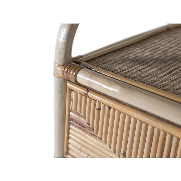 Giner y Colomer Mesita de Noche Rattan Natural 65x50x40 cm Sin Montaje 3