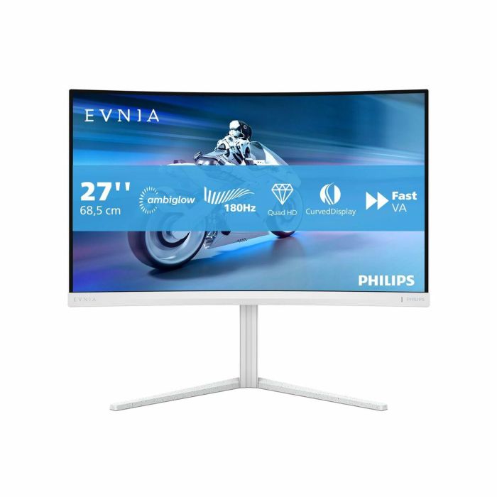 Philips 27M2C5501 Monitor Curvo de 27" Quad HD Fast VA 180Hz 1ms para Gaming Blanco 9