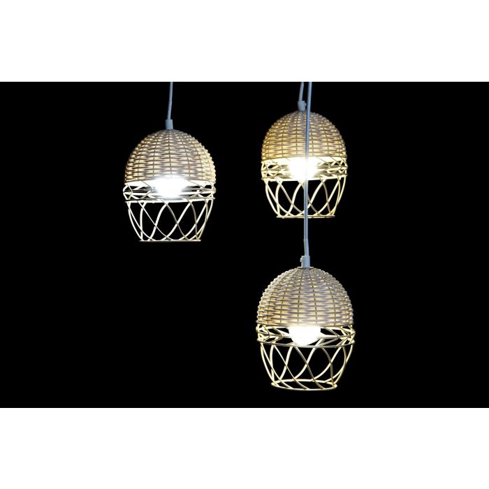Lampara Techo Urban DKD Home Decor Marron Claro Blanco 38 x 75 x 38 cm 3 Lampara Techo Urban DKD Home Decor Marron Claro Blanco 38 x 75 x 38 cm 3