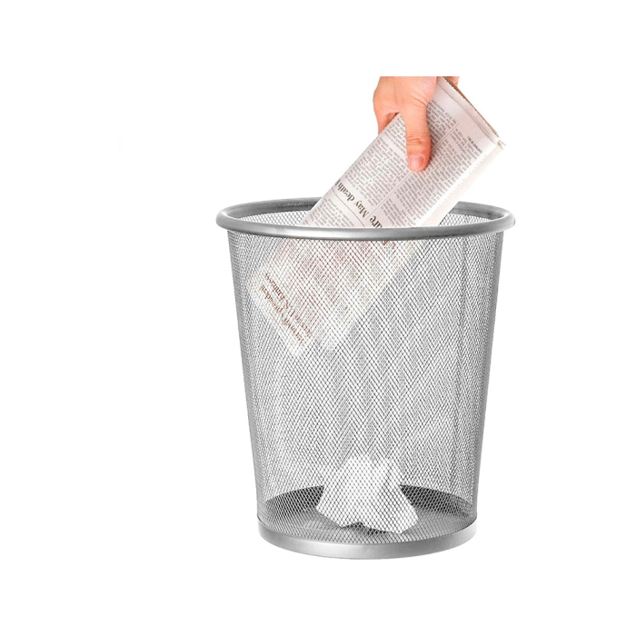 Q-connect Papelera Metálica Rejilla Plata 265x285 mm 2