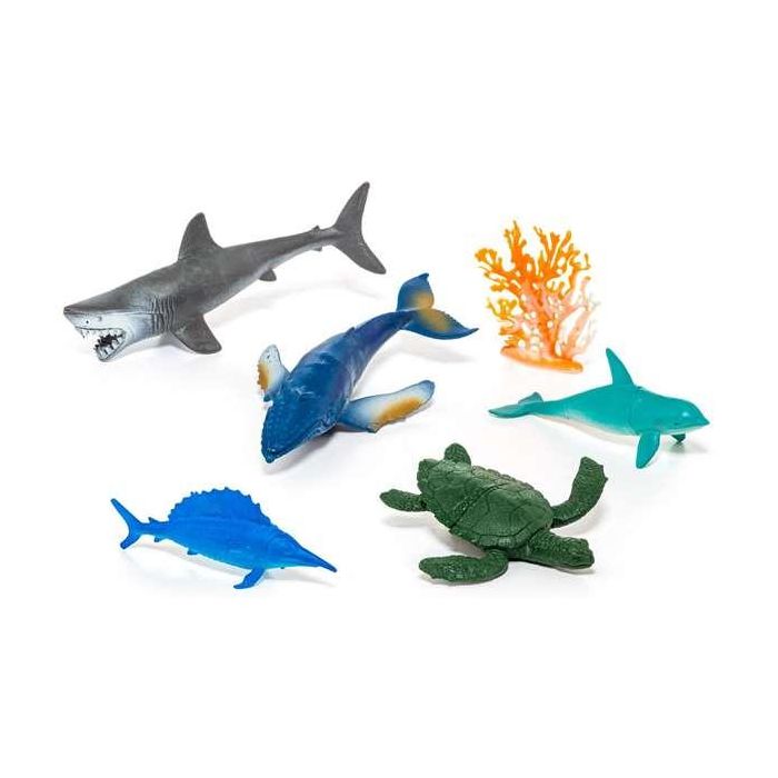 Figuras mundo marino en caja. 6 piezas. 1 Figuras mundo marino en caja. 6 piezas. 1