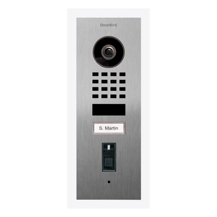 DoorBird D1101FV Videoportero IP con Lector de Huellas Dactilares, Estación de Puerta Acero Inoxidable V2A