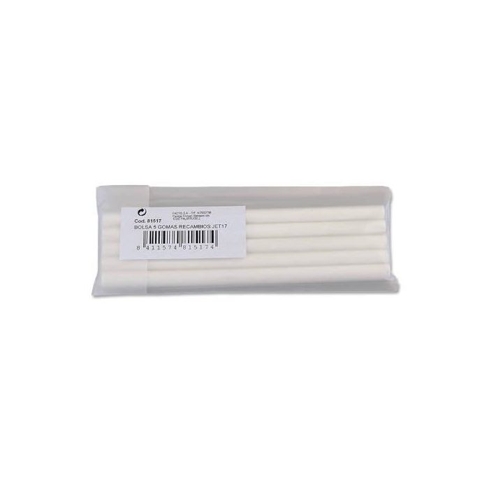 Milan Bolsa 5 Recambios Gomas Jet Eraser 81517 - Goma de Plástico 7mm x 12cm