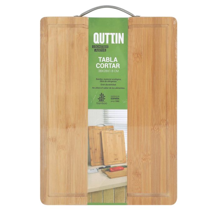 Tabla de cortar bambú Quttin 38x28x1.8 cm (12 Unidades) 1 Tabla de cortar bambú Quttin 38x28x1.8 cm (12 Unidades) 1