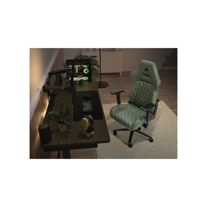 Corsair Silla Gaming TC500 LUXE Asiento Acolchado Verde CF-9010068-WW 120kg 180cm Respaldo Ajustable 160 Grados Marco Acero 7