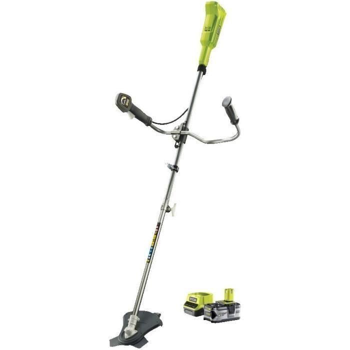 Ryobi Desbrozadora 18V con 1 Batería Litio 4Ah y Cargador Rápido 2.0A, Hoja 3 Dientes Tri-Arc 20cm y Hilo Ø 1.6mm 1 Ryobi Desbrozadora 18V con 1 Batería Litio 4Ah y Cargador Rápido 2.0A, Hoja 3 Dientes Tri-Arc 20cm y Hilo Ø 1.6mm 1