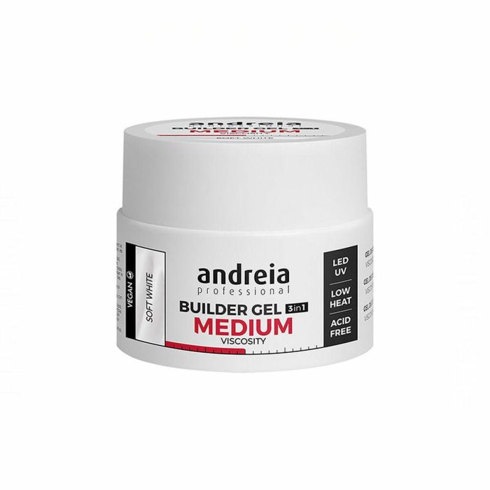 Builder Gel Medium Viscosity Soft White 44 grs Andreia