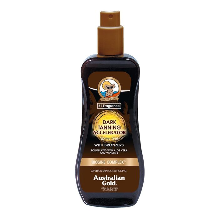 Australian Gold Dark Tanning Accelerator Spray Gel With Instant Bronzer