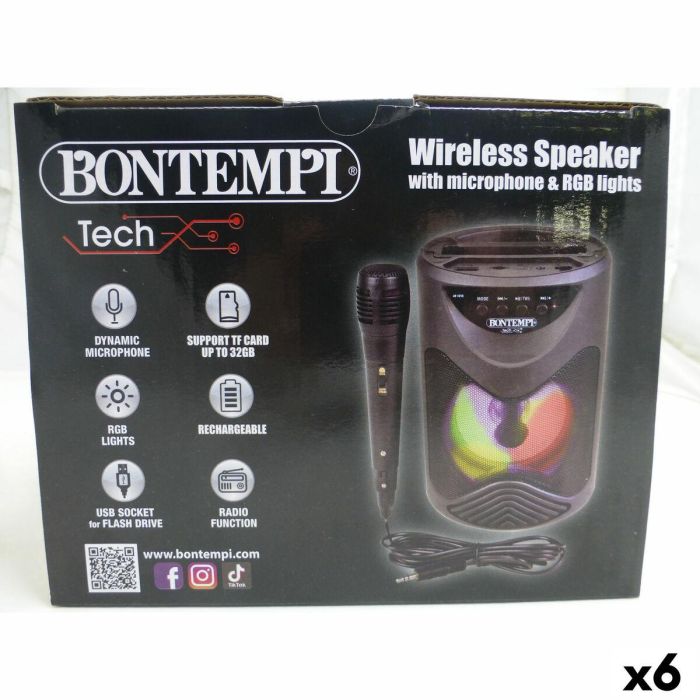 Altavoz con Micrófono Karaoke Bontempi 6 Unidades 7 Altavoz con Micrófono Karaoke Bontempi 6 Unidades 7