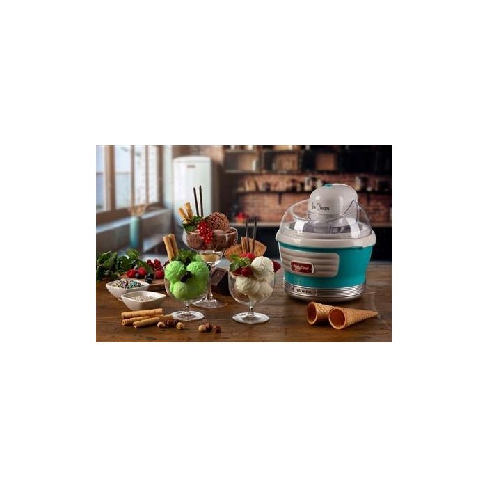 Ariete 643/01 Heladera Eléctrica Party Time Azul, Diseño Exclusivo, 1.5L, Hace Helados en 30 Minutos 8 Ariete 643/01 Heladera Eléctrica Party Time Azul, Diseño Exclusivo, 1.5L, Hace Helados en 30 Minutos 8