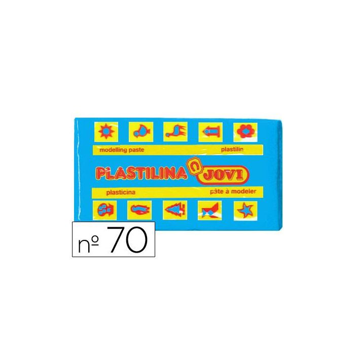 Plastilina Jovi 70 Azul Claro Unidad Tamaño Pequeño