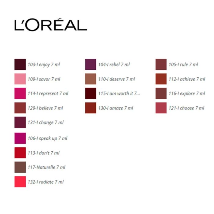 Pintalabios Rouge Signature L'Oreal Make Up (7 ml) 7 ml 8