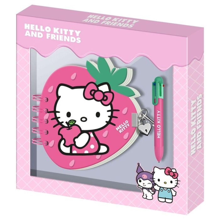 KARACTERMANIA Diario + Bolígrafo Fresa Hello Kitty and Friends