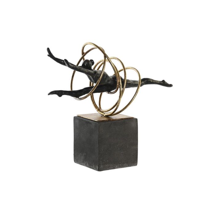 Figura Moderno DKD Home Decor Negro Dorado 14 x 29.5 x 36 cm