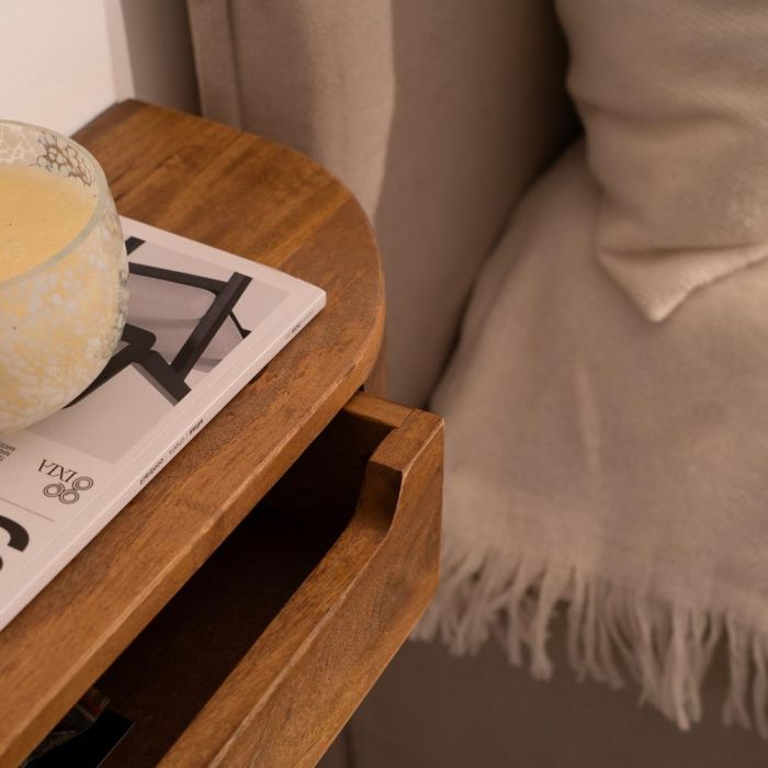 Mesita Flotante Miel Madera de Mango 50 X 20 X 13 cm