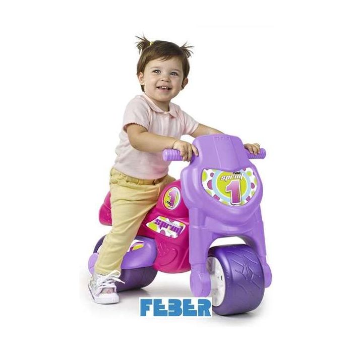 Feber Motofeber Sprint 1 Correpasillos Rosa para Niños de +18 Meses. Juguete de Empuje de 62 cm, Sin Necesidad de Pilas. 2