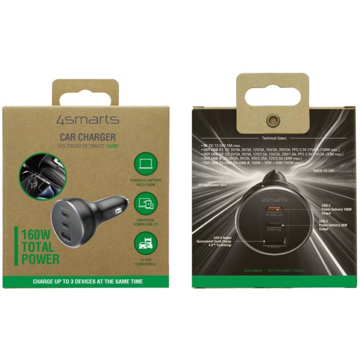 4smarts Kfz Ladegert VoltRoad Ultimate 160W schwarz 1