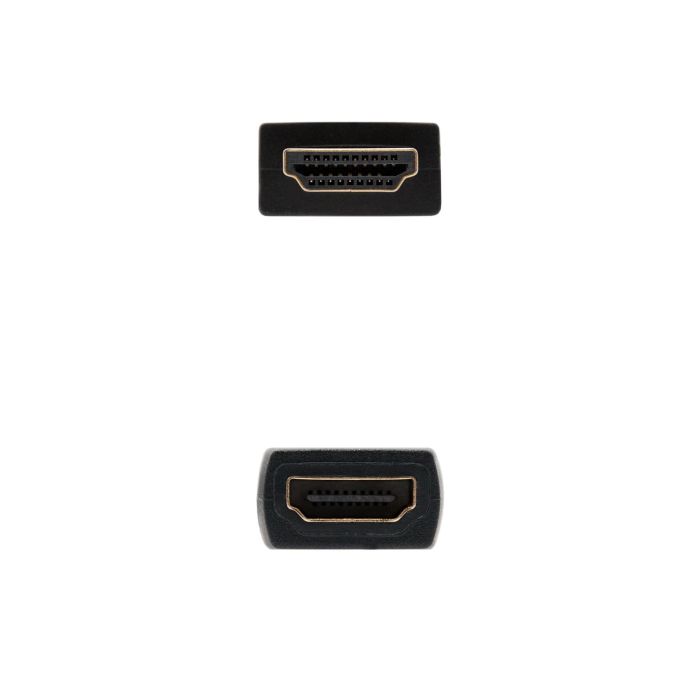 Nanocable 10.15.1013 Cable Alargador HDMI v2.0 Macho-Hembra 3m Negro 4K 60Hz HDR 18Gbps, Conectores Bañados en Oro 2