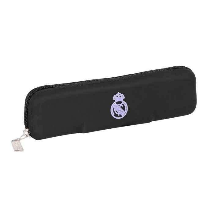 Safta Portatodo Estrecho de Silicona Real Madrid 1ª Equipación Temporada 22/23 20x5,5x2cm Negro Blanco Material Escolar