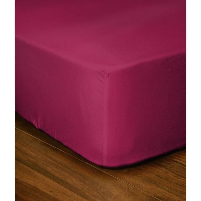 Sábana bajera ajustable - LOVELY HOME - LH71609 - 140x190+35 cm - Fucsia 2