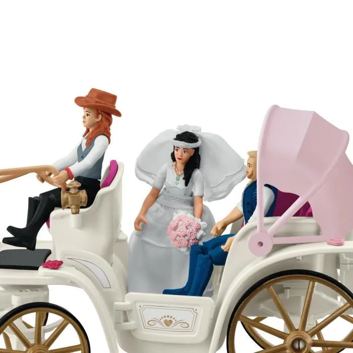 Schleich 42641 El carruaje de los novios Horse Club figura para 5 años, 106 piezas 3