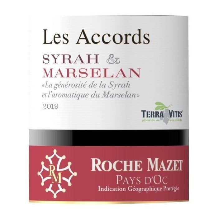 Los acuerdos de Roche Mazet Syrah & Marselan 2019 Pays d'Oc - vino tinto Languedoc 1