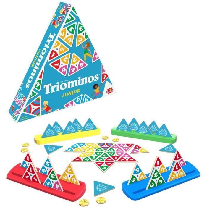 Goliath Triominos Junior - Juego de Mesa Infantil Dominó Triangular - 2 Niveles de Dificultad para Aprender Colores y Puntos