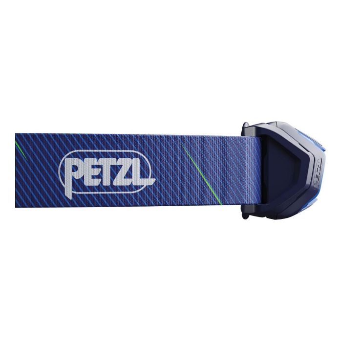 Petzl TIKKA Linterna LED frontal con cinta para cabeza, Azul, 350 lm, 3 niveles, estroboscopio, IPX4, incluye 3 pilas AAA