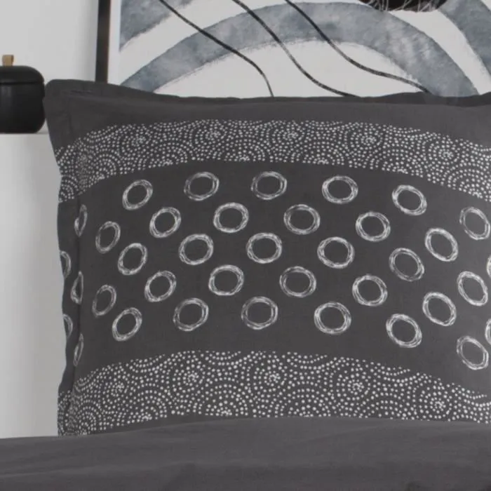 Today Juego de Cama de Algodón para 1 Persona - 140x200 cm - Gael Grey Print 1