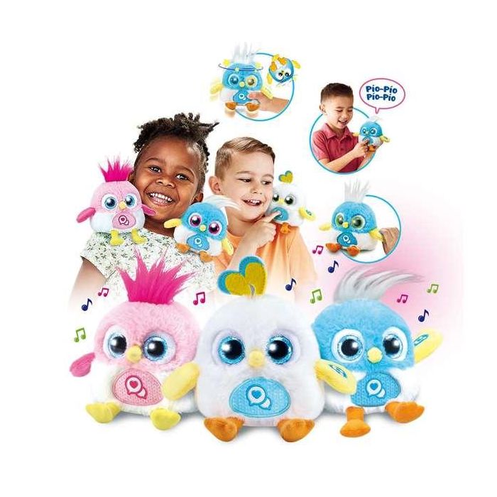 Peluche interactivo lolibirds lolito azul con voz y grabadora. 17,5x11,6x19,1 cm 7