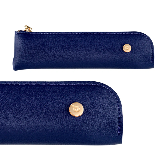 Belius Soiree Boligrafo y Estuche Color Azul Marino y Dorado Tinta Azul Punta 0,8 mm en Caja de Diseño Art Deco Elegante 6