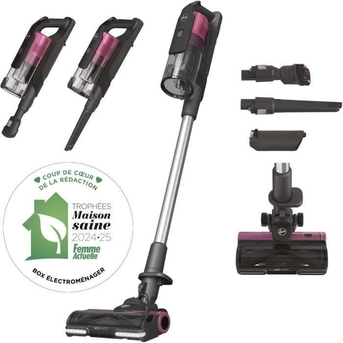 Aspirador Escoba Inalámbrico - HOOVER HF920H - 65 AW - 86 dBA - Pantalla LED - Rosa/Gris Aspirador Escoba Inalámbrico - HOOVER HF920H - 65 AW - 86 dBA - Pantalla LED - Rosa/Gris