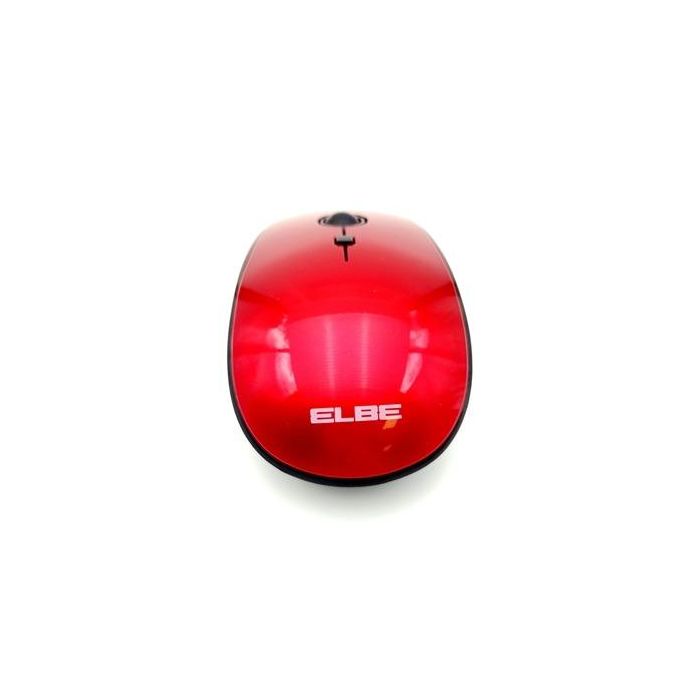 Elbe Ratón Inalámbrico RT-111 Rojo Ambidextro Pilas Incluidas Plug & Play 4